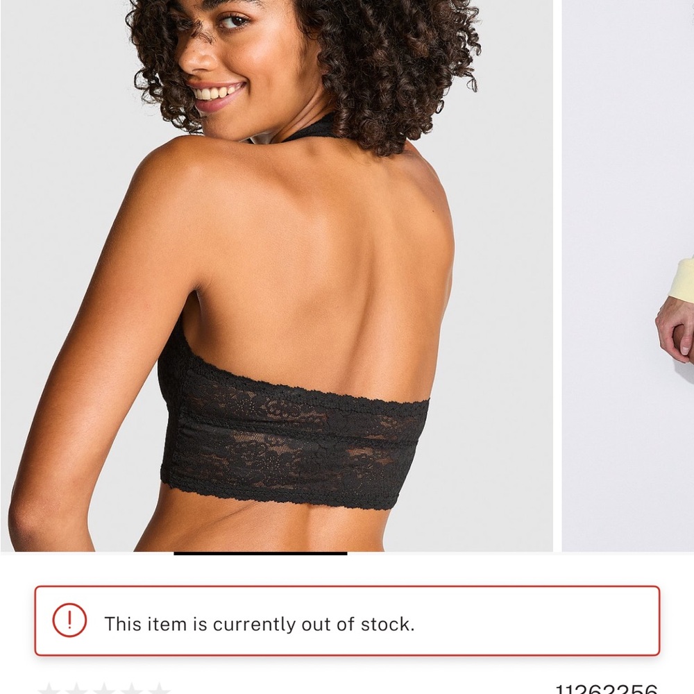 Rare Comfy VS PINK Lace Halter Bralette in Sage Green - Picture 8 of 9